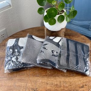 Set of 4 suspender garter tights